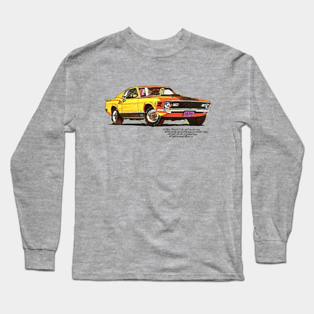 Ford Mustang GT Mach 1 Retro Advert Long Sleeve T-Shirt by CultOfRomance